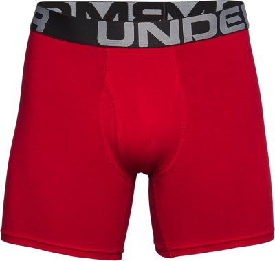 Under Armour Charged Cotton Stretch Boxerjock 2-Pack Youth X-Small Red